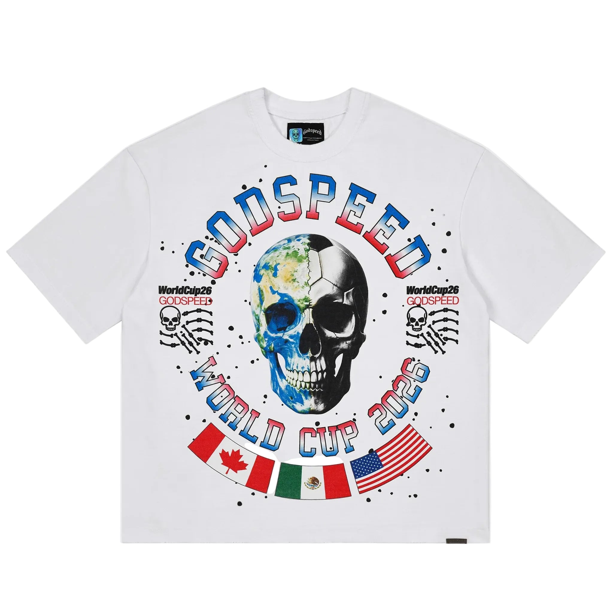 Godspeed Planet Football T-Shirt (White)