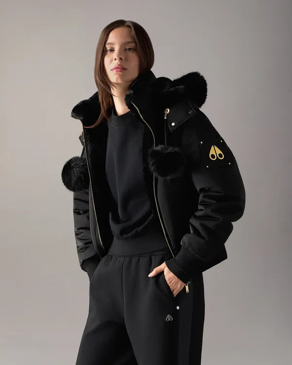 Moose Knuckles Women’s Luxe Satin Bomber Jacket