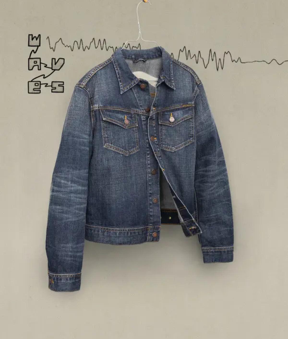 Nudie Conny Denim Jacket Big Wave
