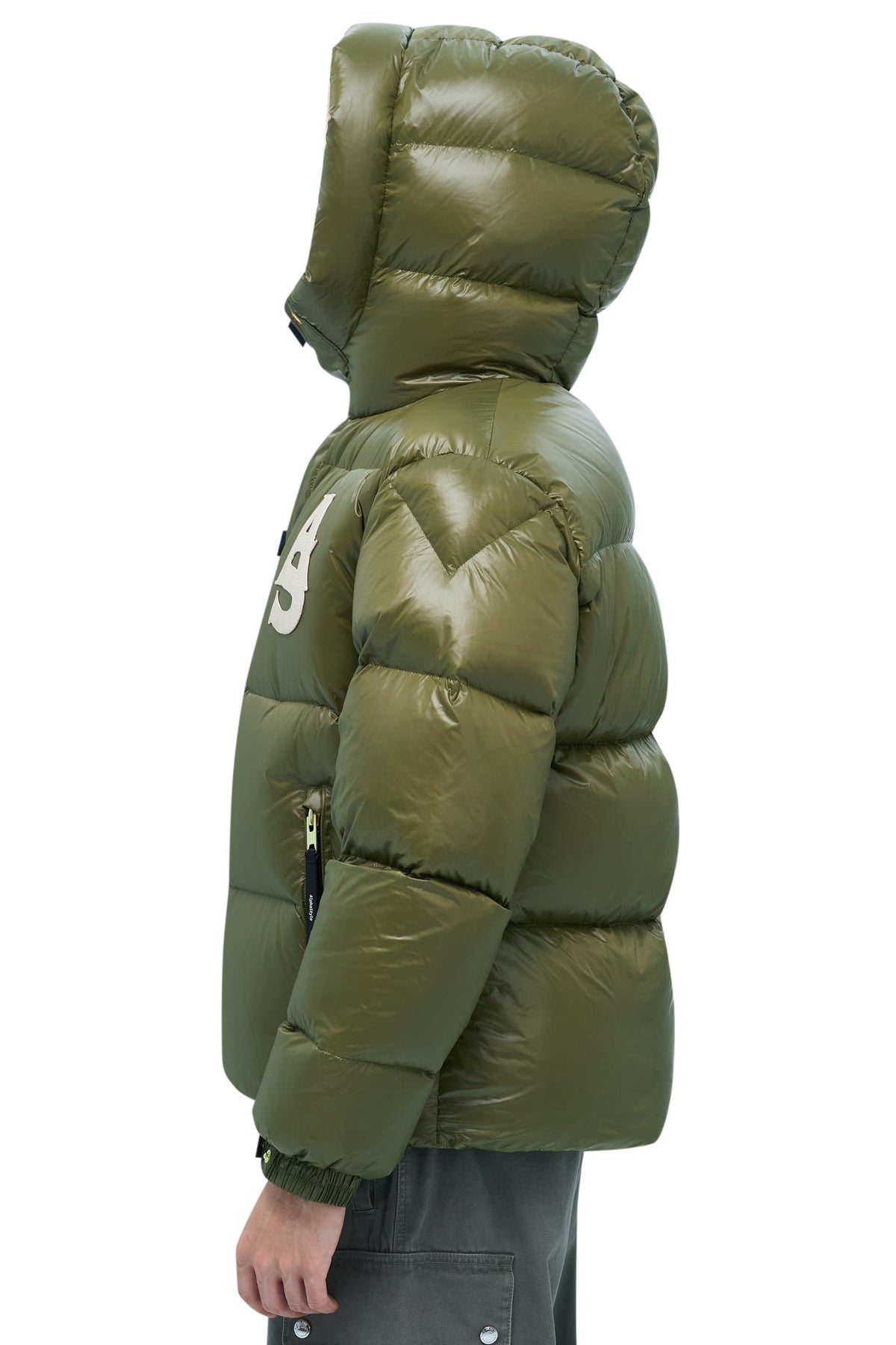 AlphaSytle Kudu Cozy Double Hood Puffer Jacket (Shiny)