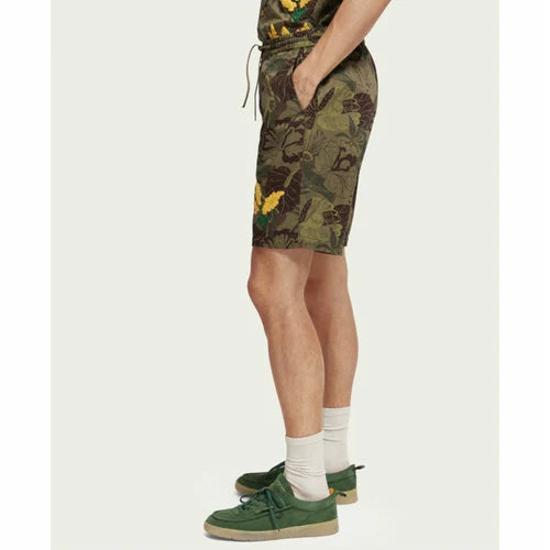 Scotch & Soda The Fave Printed Bermuda Shorts - Blue Jeans