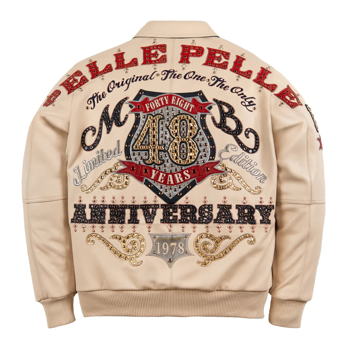 Pelle Pelle Unraveled Anniversary Jacket “Studs & Rhinestone”