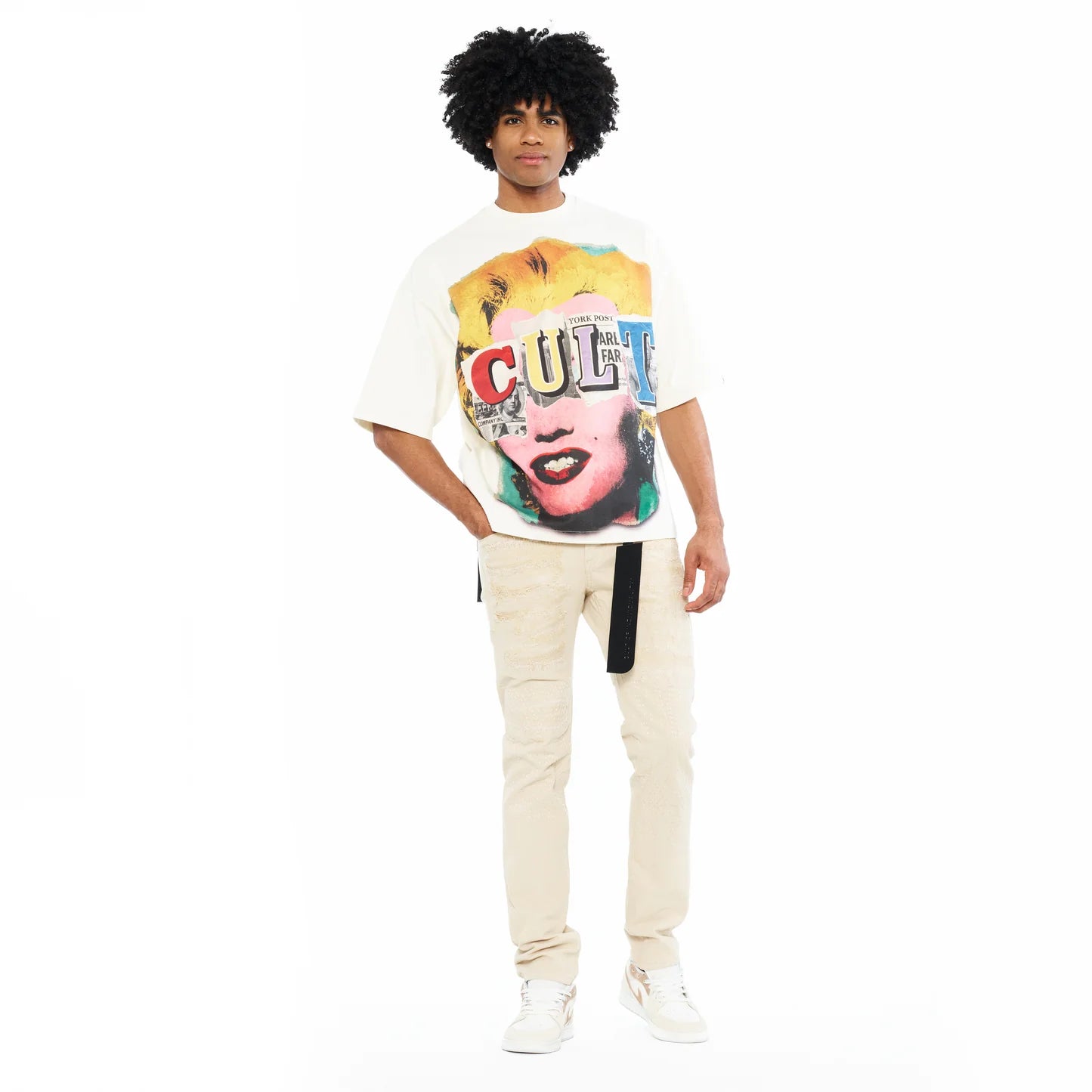 Cult Of Individuality Oversized Short Sleeve Crew Neck Tee "Every Secret " Has A lie