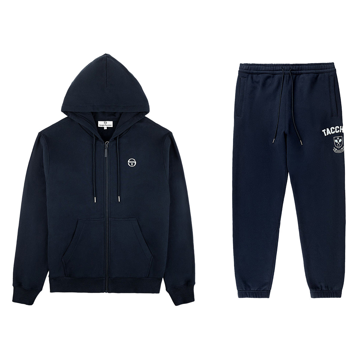 Sergio Tacchini Varsita Zip Up Sweatsuit- Maritime Blue