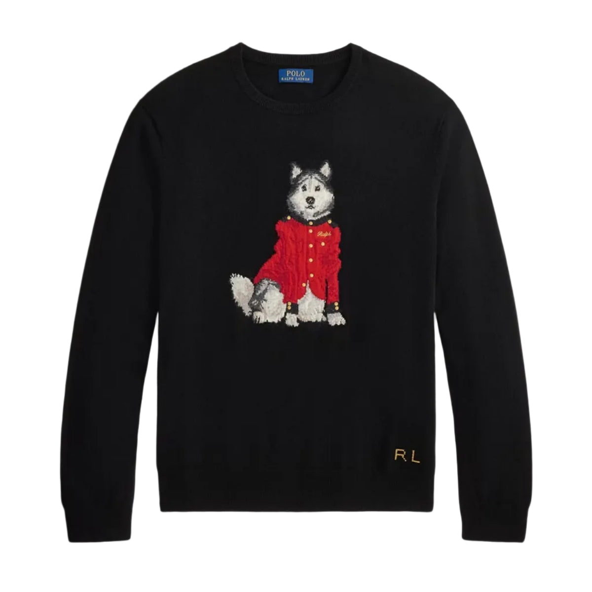 Polo Ralph Lauren Dog-Intarsia Cashmere Sweater
