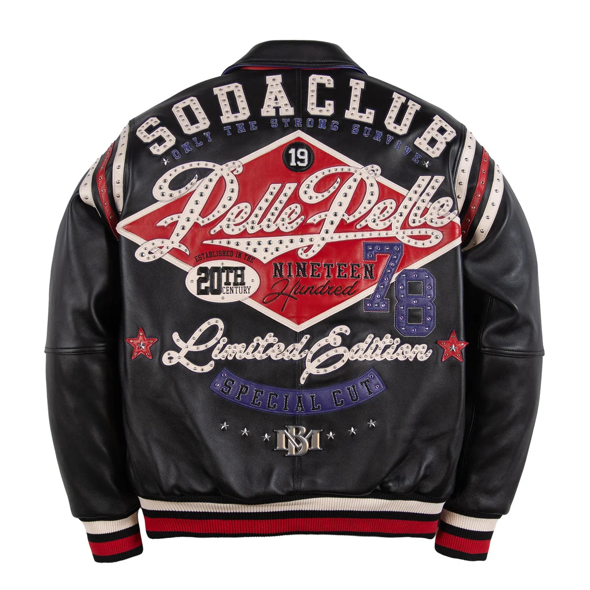 Pelle Pelle Only the Strong Jacket “Studs & Rhinestone “