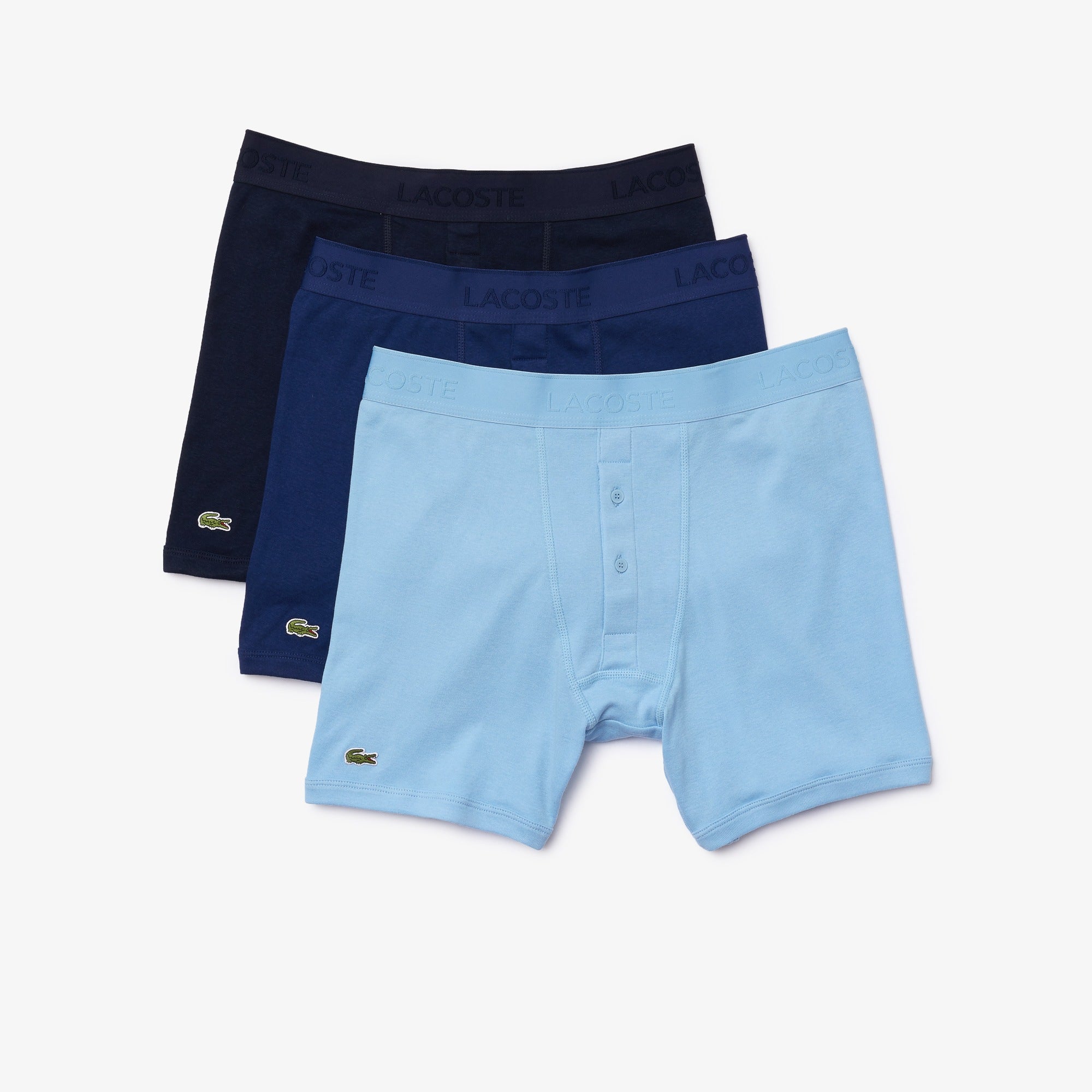 Lacoste Men’s 100% Cotton Boxer Brief 3-Pack