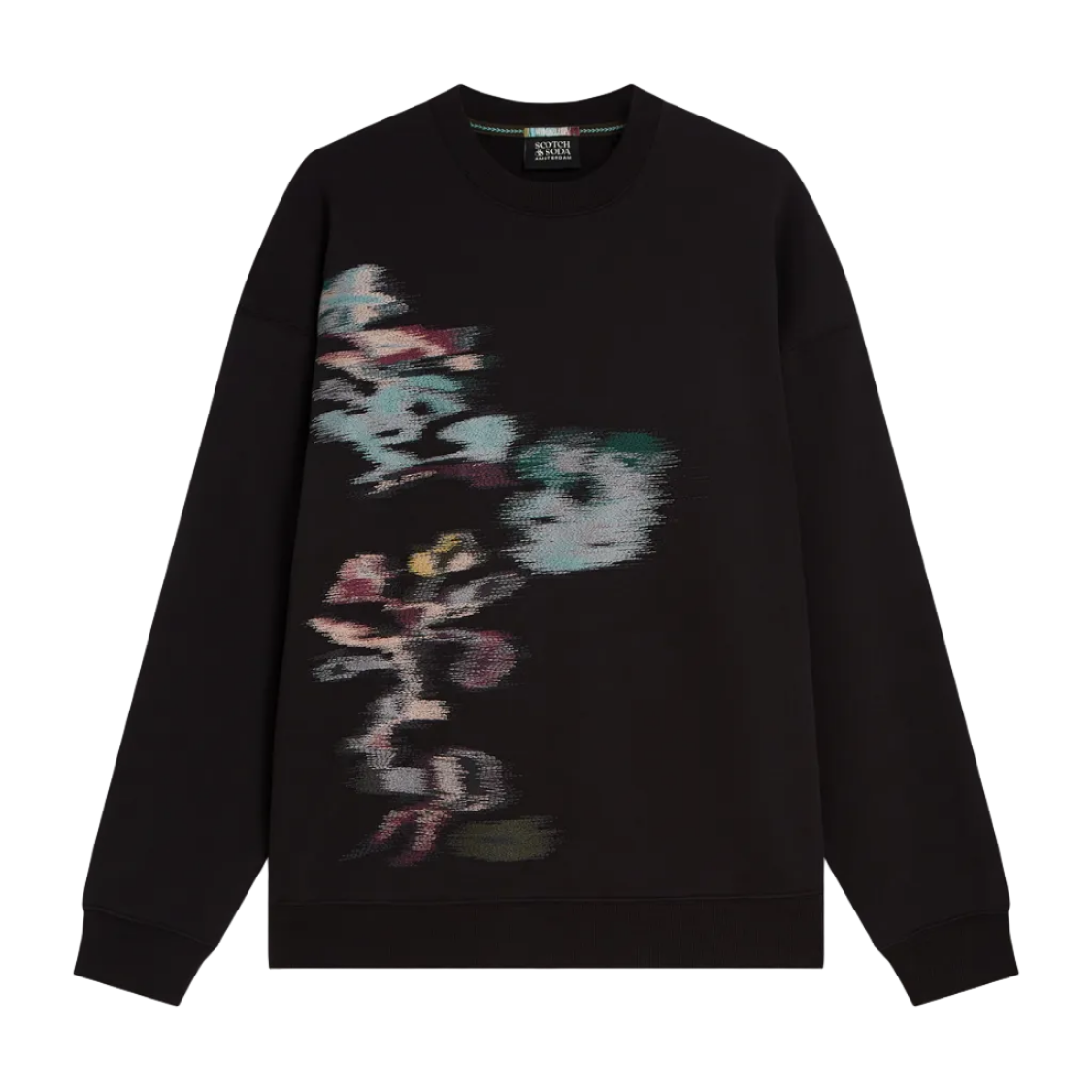 Scotch & Soda Placed Embroidered Artwork Loose-Fit Sweatshirt