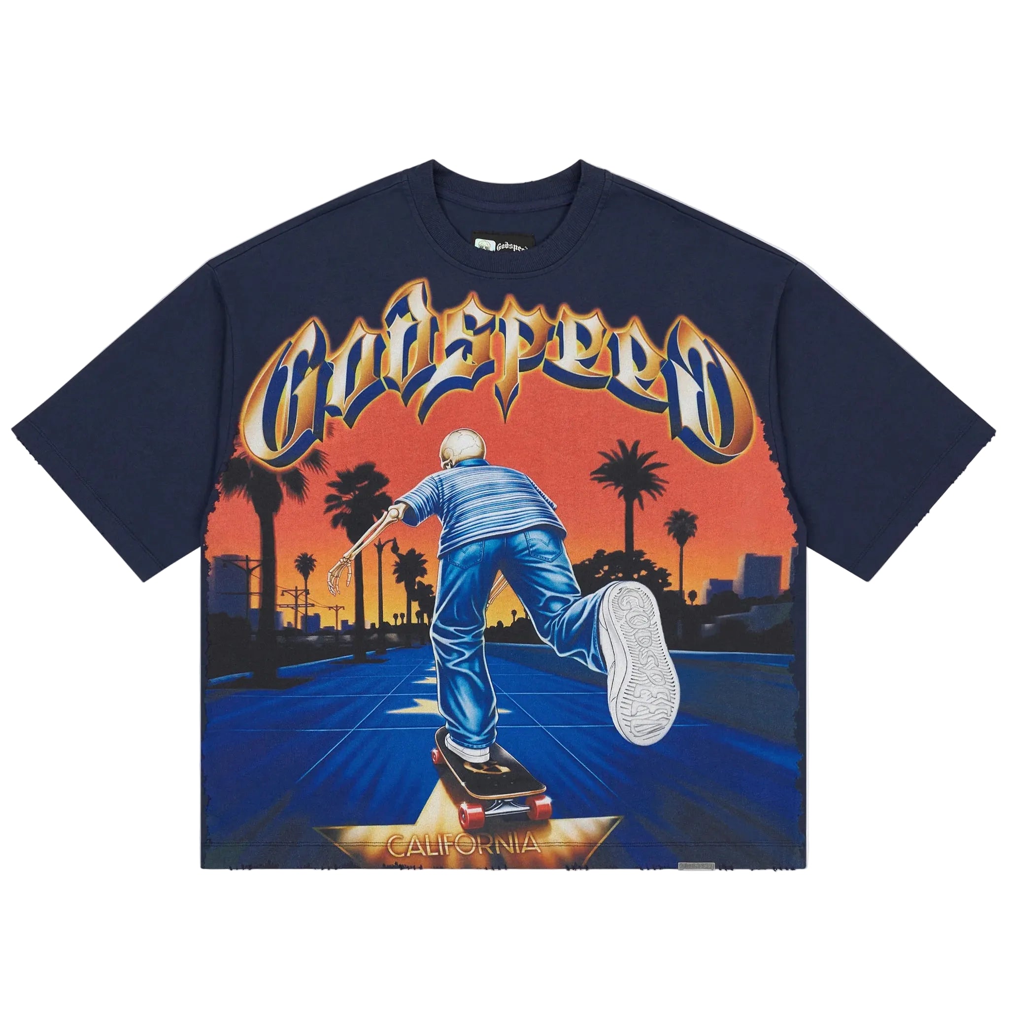 Godspeed Kick Push T-Shirt (Navy)