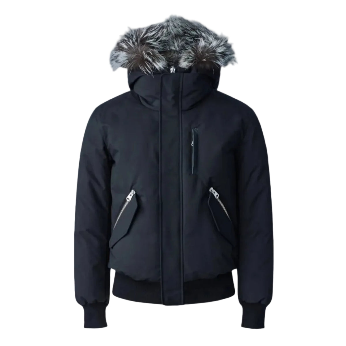 Mackage DIXON-X 2-in-1 Nordic Tech down bomber with silver fox fur