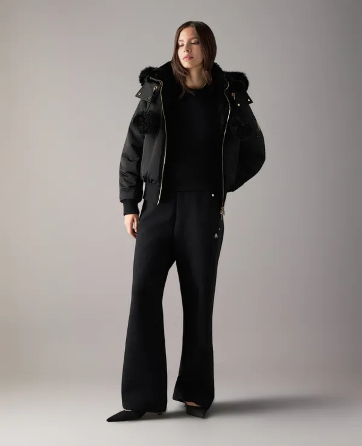 Moose Knuckles Women’s Luxe Satin Bomber Jacket