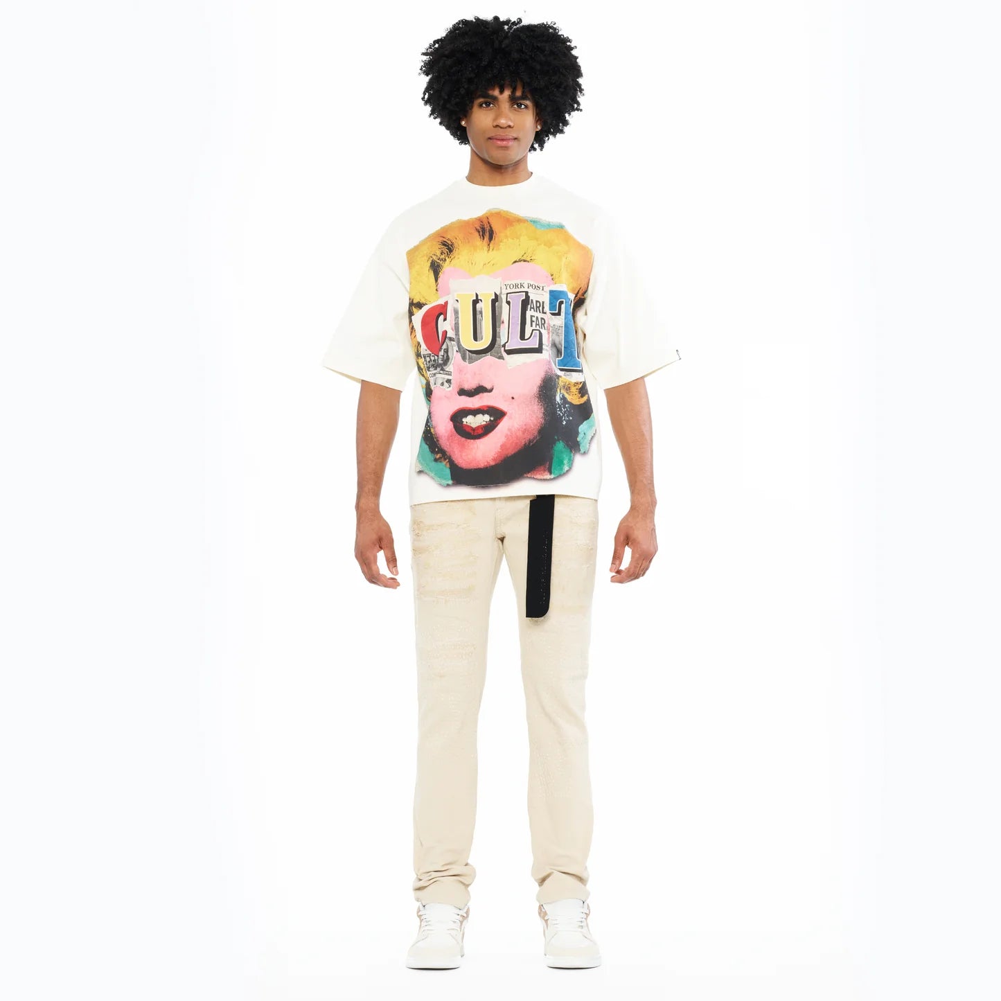 Cult Of Individuality Oversized Short Sleeve Crew Neck Tee "Every Secret " Has A lie