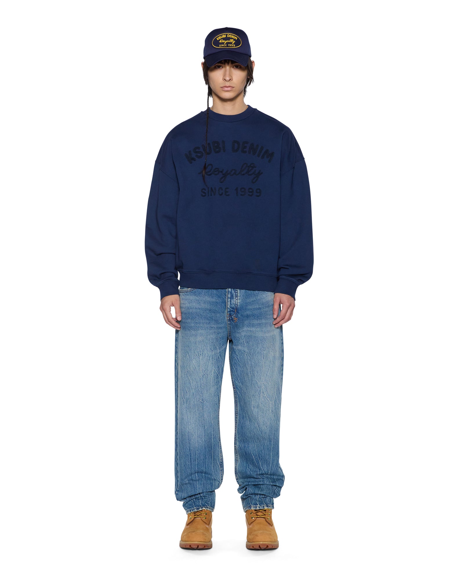 Ksubi Mekanik Crewneck Ink Blue