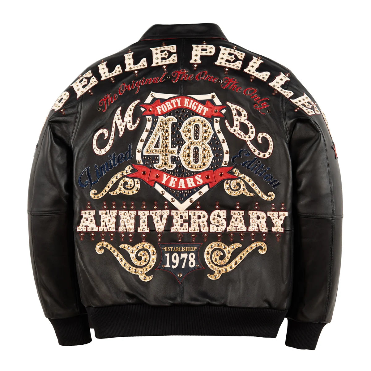 Pelle Pelle Unraveled Anniversary Jacket “Studs & Rhinestone”