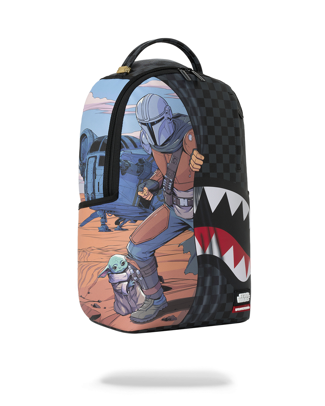 Sprayground Star Wars Mando Grogu Get To The Ship Backpack