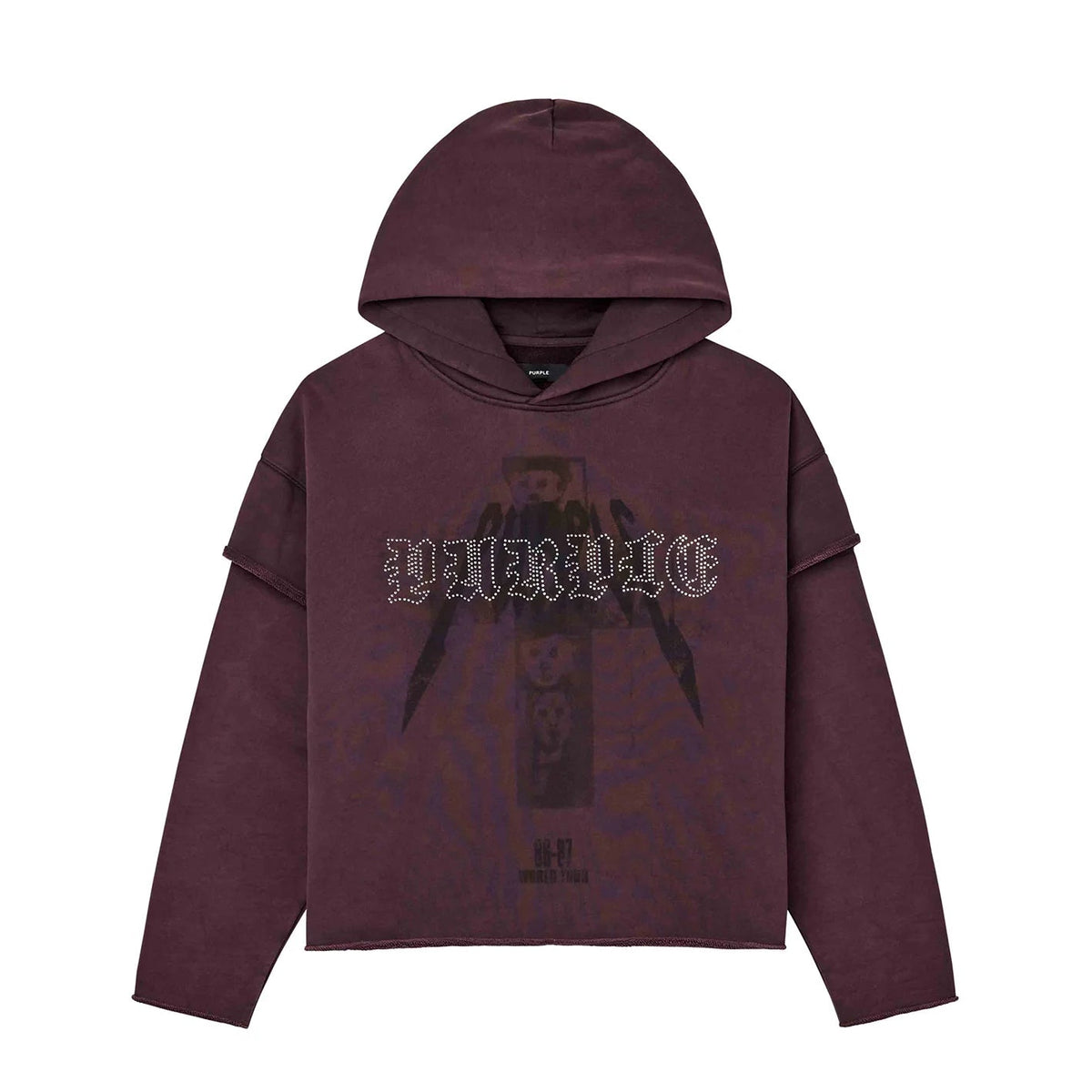 Purple Brand Iron Gospel Nailheads Hoodie