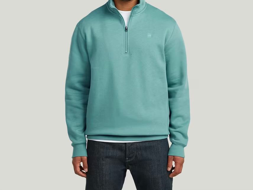 G-STAR Raw Premium Core Half Zip Sweater - Blue Jeans