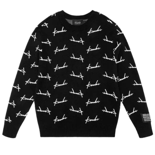 Ksubi Skript Knit Crew Black