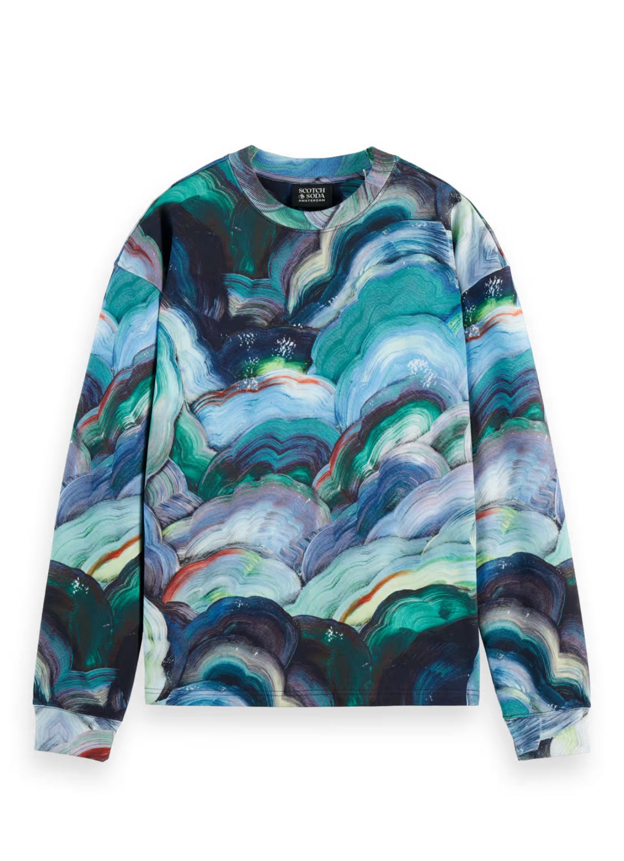 Scotch &Soda sweatshirt Loose Fit Abstract Print Sweatshirt