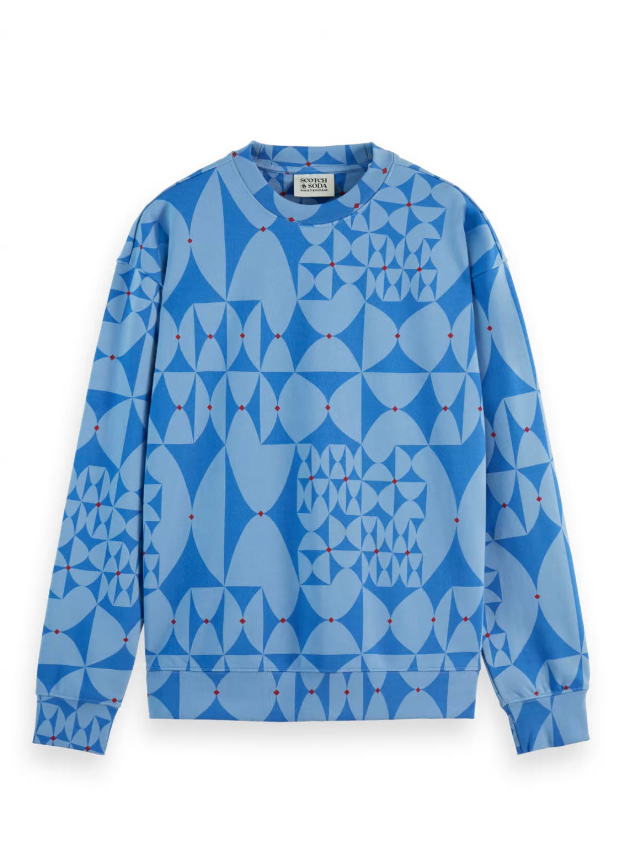 Scotch &Soda sweatshirt Diamond Print Relaxed Fit Sweatshirt