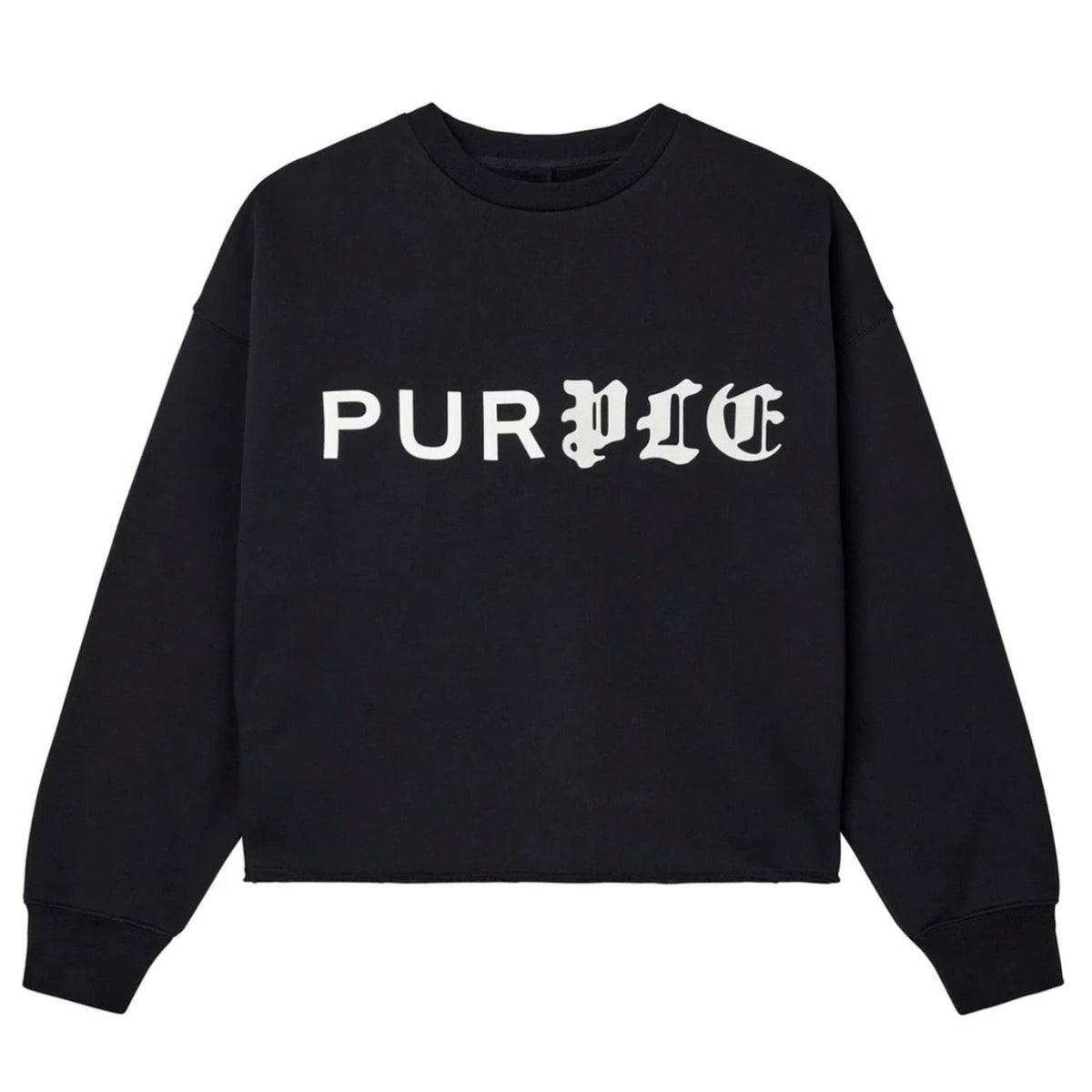 Purple Brand Half & Half Crewneck Sweater