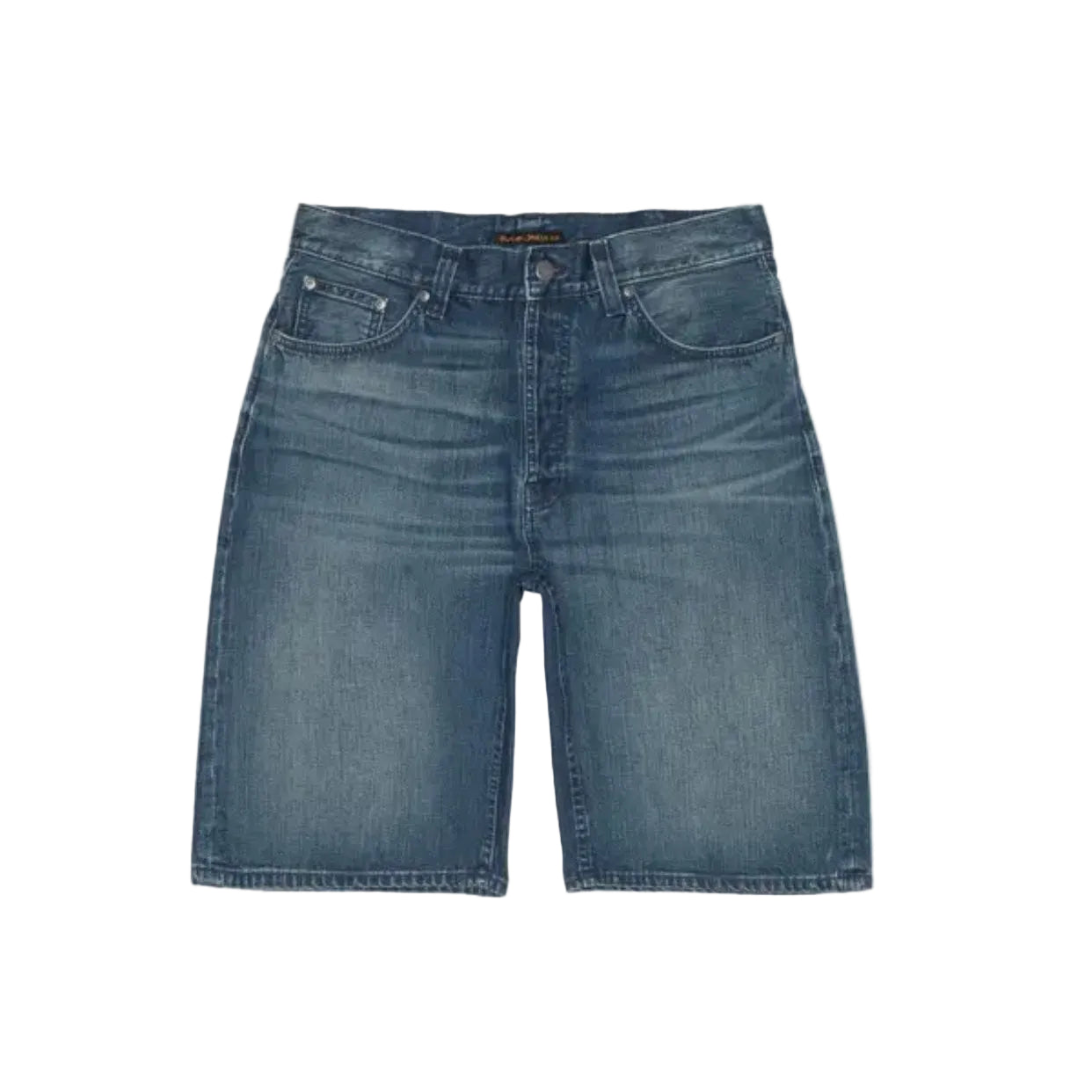 Nudie Zeb Denim Shorts Blue Painter