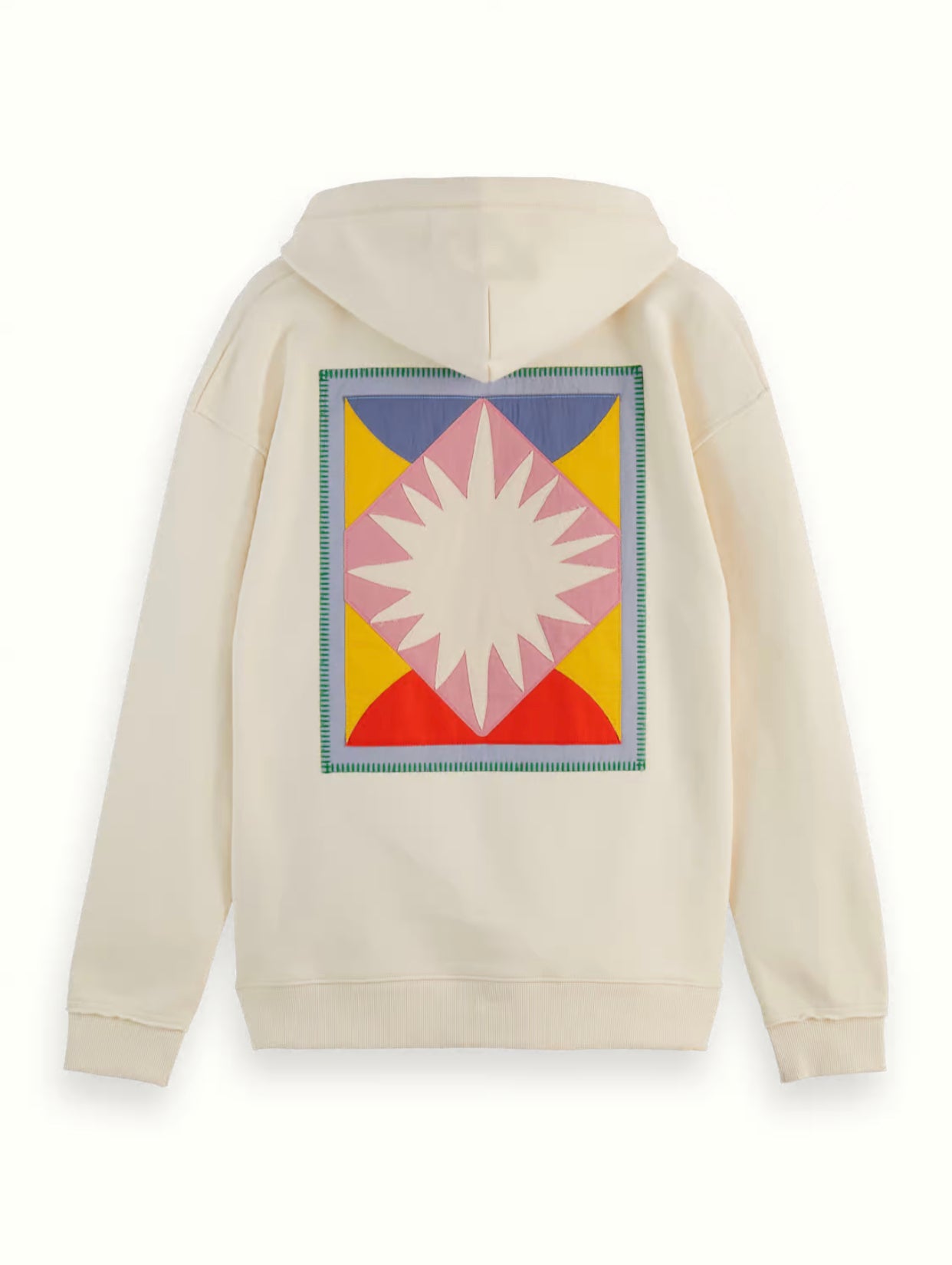 Scotch & Soda Patchwork Applique Artwork Relaxed Fit Hoodie