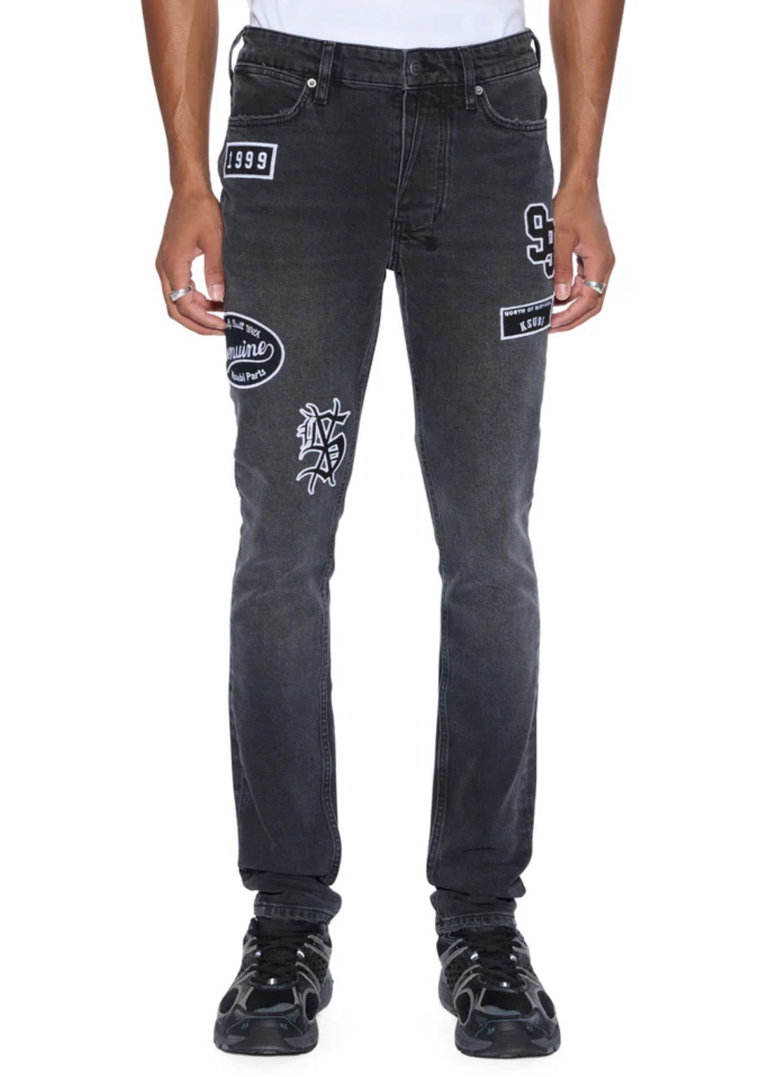 Ksubi Van Winkle Roadhouse Black Patched