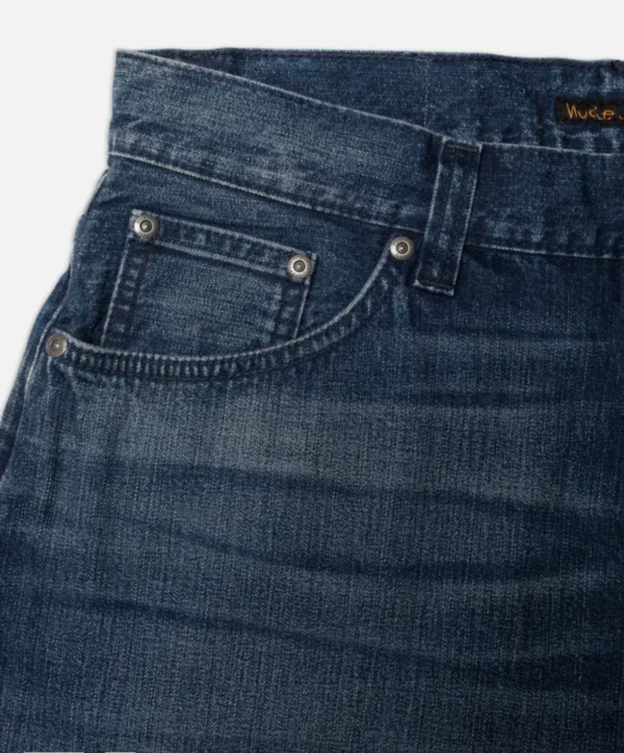 Nudie Zeb Denim Shorts Blue Painter
