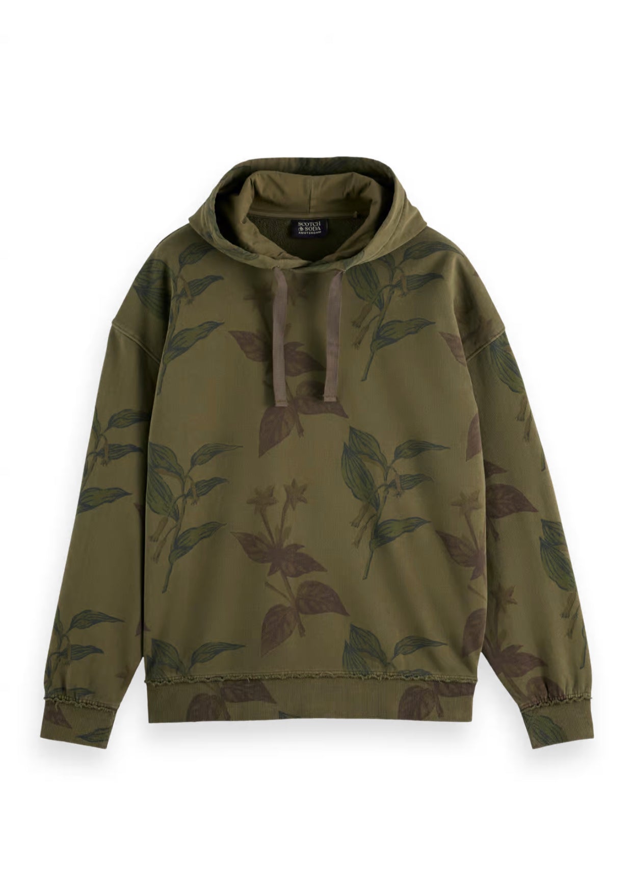 Scotch & Soda Leaf Print Loose Fit Hoodie