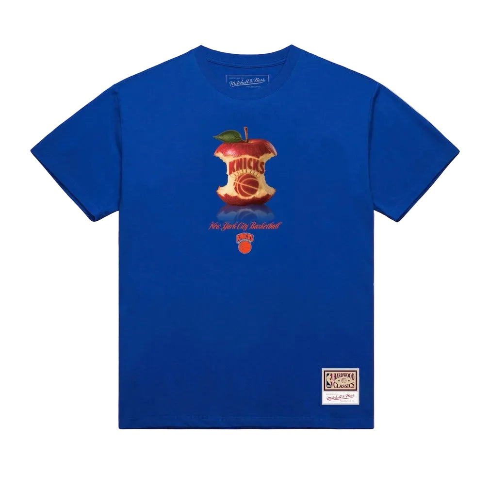 Mitchell & Ness New York Knicks Blue Court Apple T-Shirt