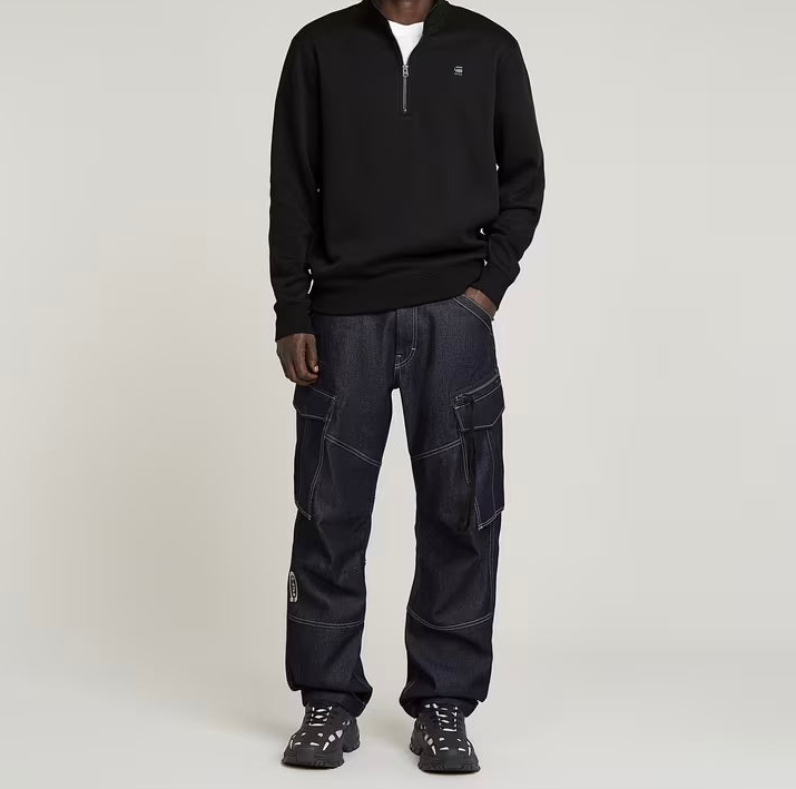 G-STAR Raw Premium Core Half Zip Sweater - Blue Jeans