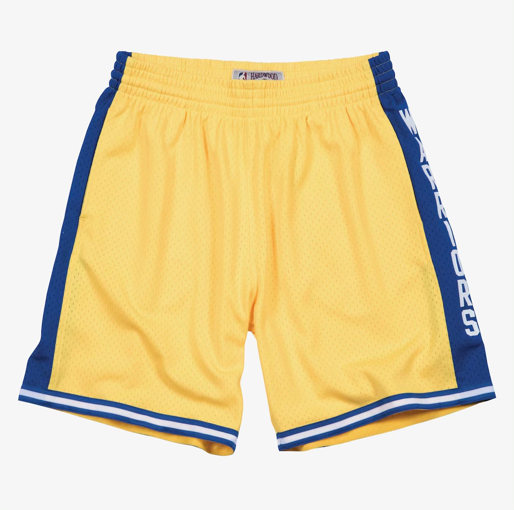 Mitchell & Ness Golden State Warriors 1974-75 Gold Swingman Basketball Shorts