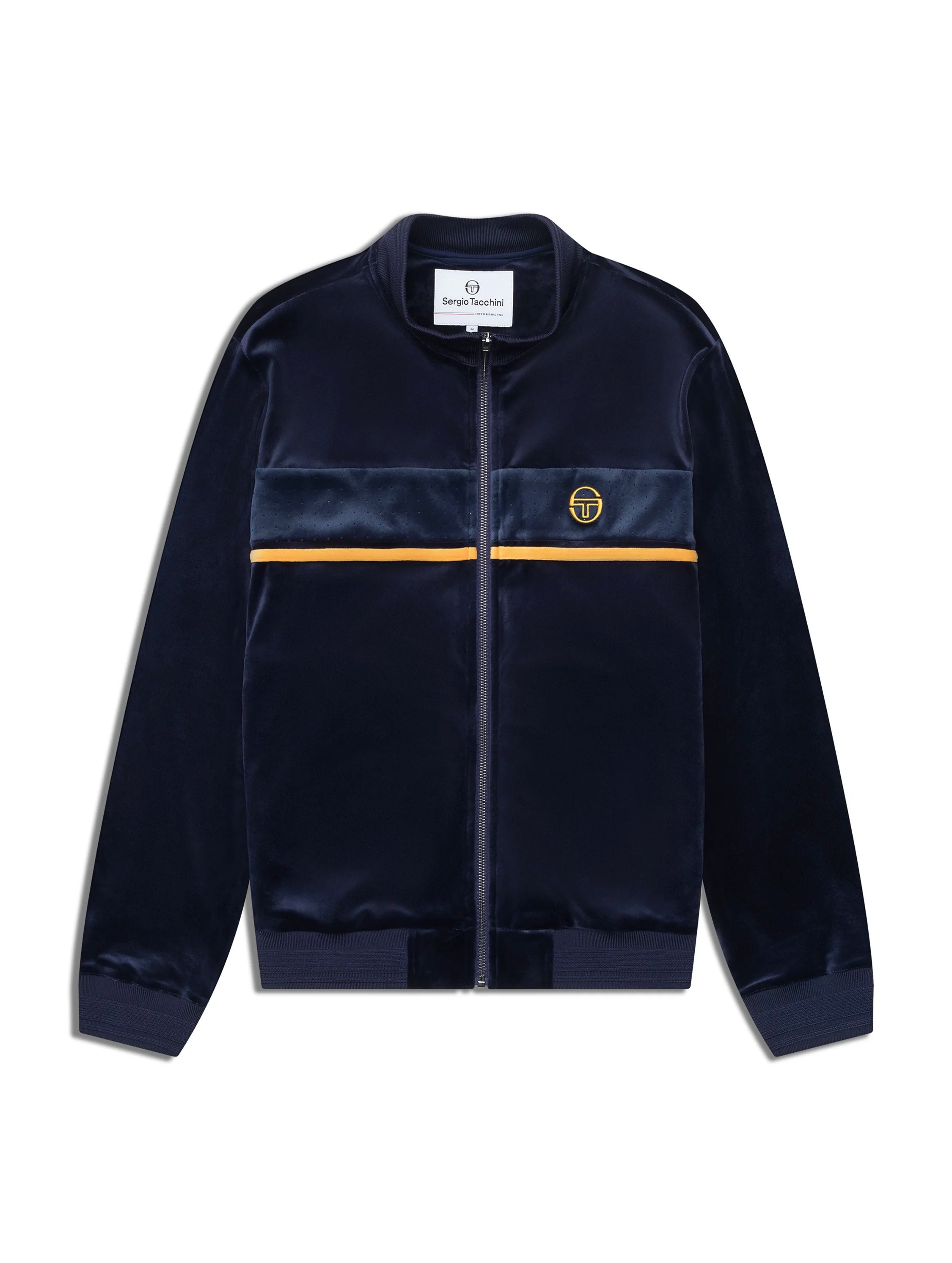 Sergio Tacchini Forato Velour Track Sweatsuit - Blue Jeans
