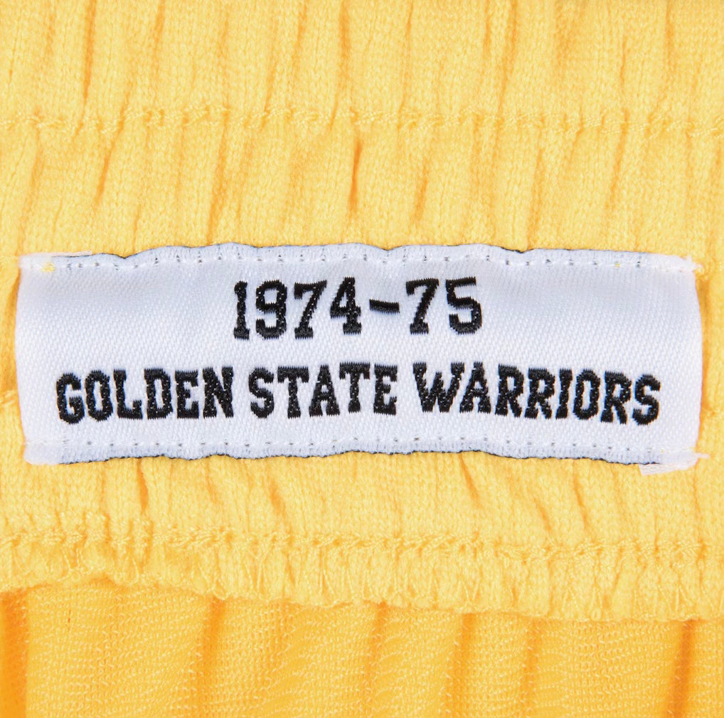 Mitchell & Ness Golden State Warriors 1974-75 Gold Swingman Basketball Shorts