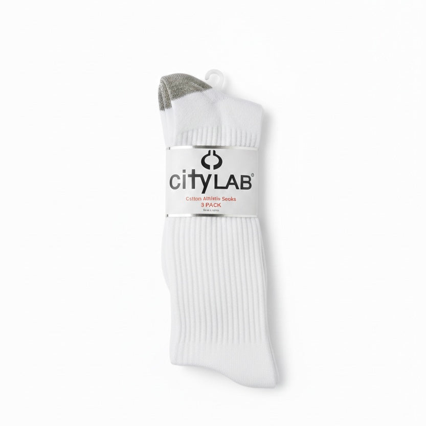 CityLab Long Cotton Athletic Socks (3 Pack) - Blue Jeans