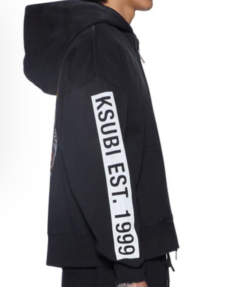 Ksubi King Halen Zip Hoodie Black