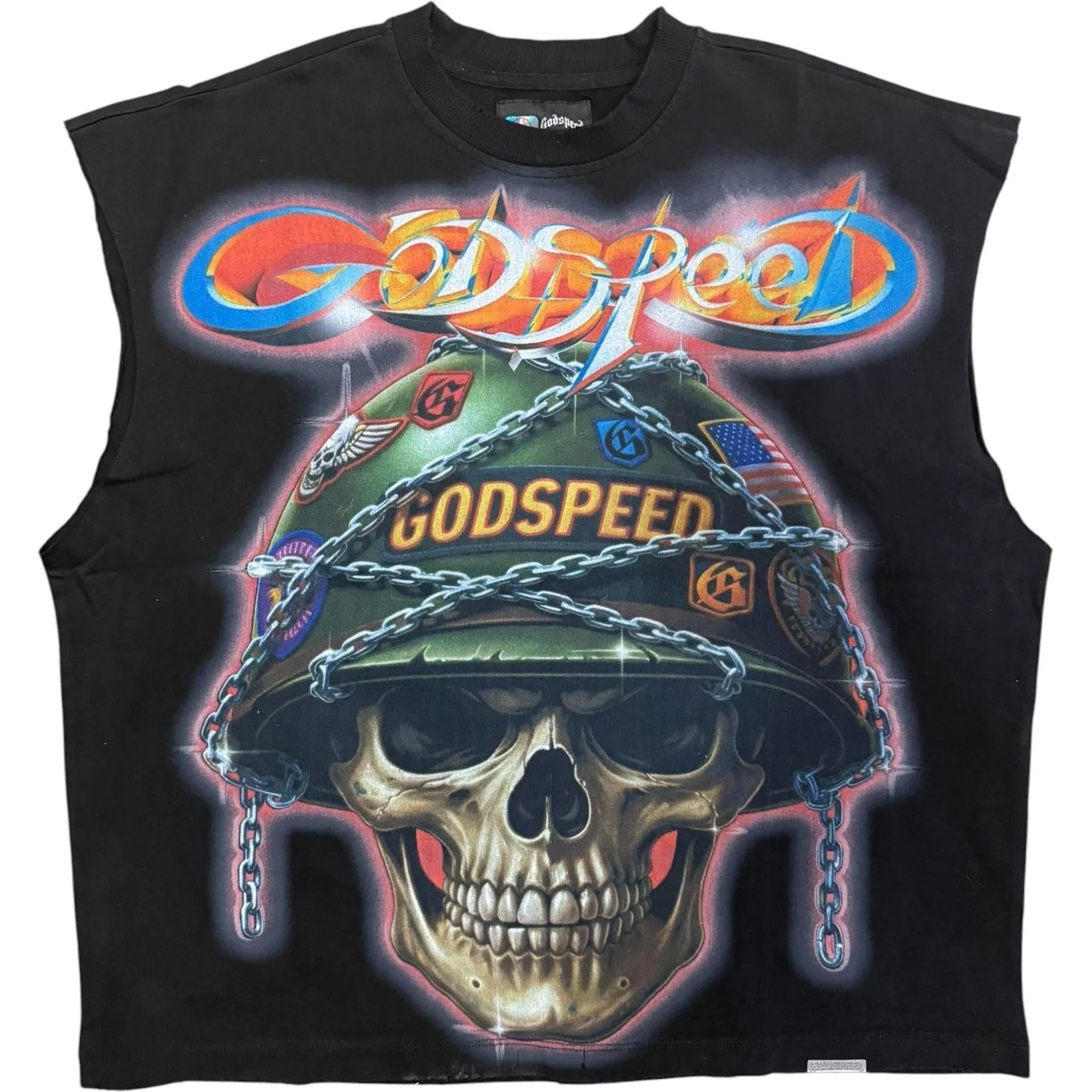 Godspeed Badges Of Honor Sleeveless T-Shirt (Black)