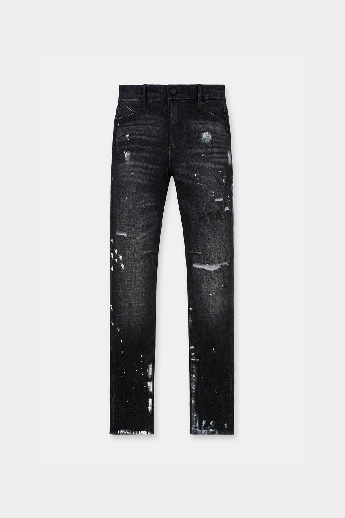 RTA Clayton Skinny Jean | Distressed Charcoal Paint