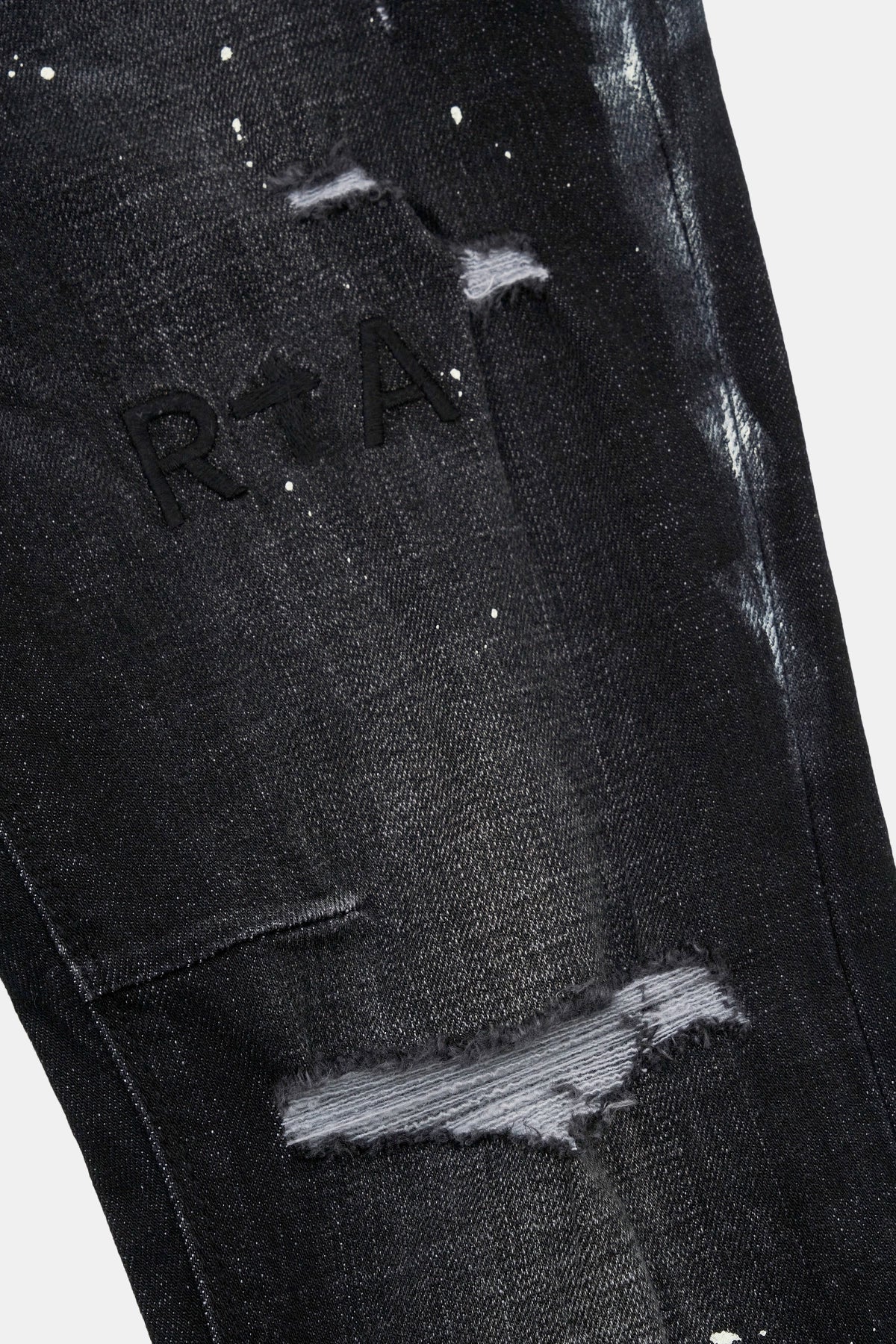 RTA Clayton Skinny Jean | Distressed Charcoal Paint