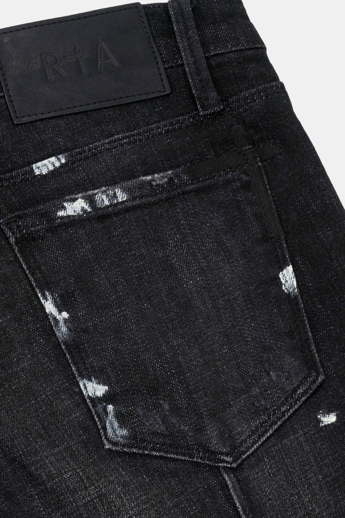 RTA Clayton Skinny Jean | Distressed Charcoal Paint