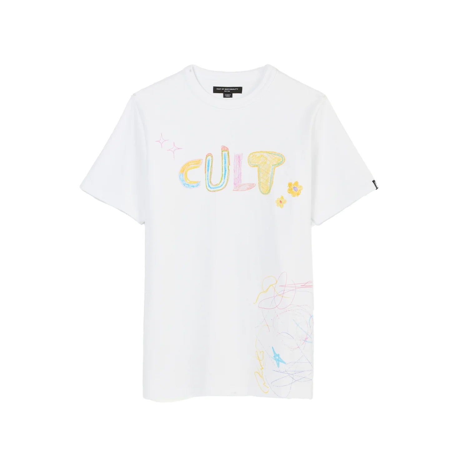 Cult Of Individuality Short Sleeve Crew Neck Tee "Crayon Logo"
