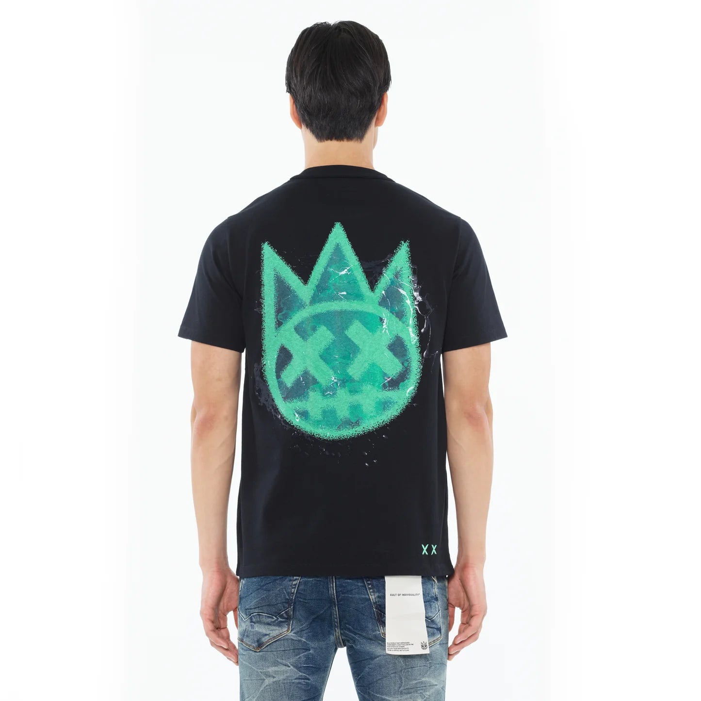 Cult Of Individuality Short Sleeve Crew Neck Tee "Glow In The Dark Logo"