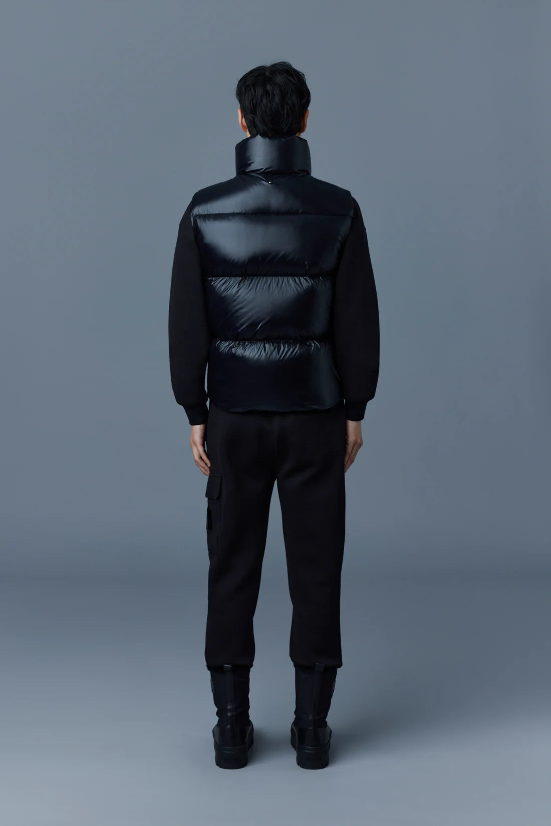 Mackage Kane Lustrous Light Down Vest With Funnel Collar