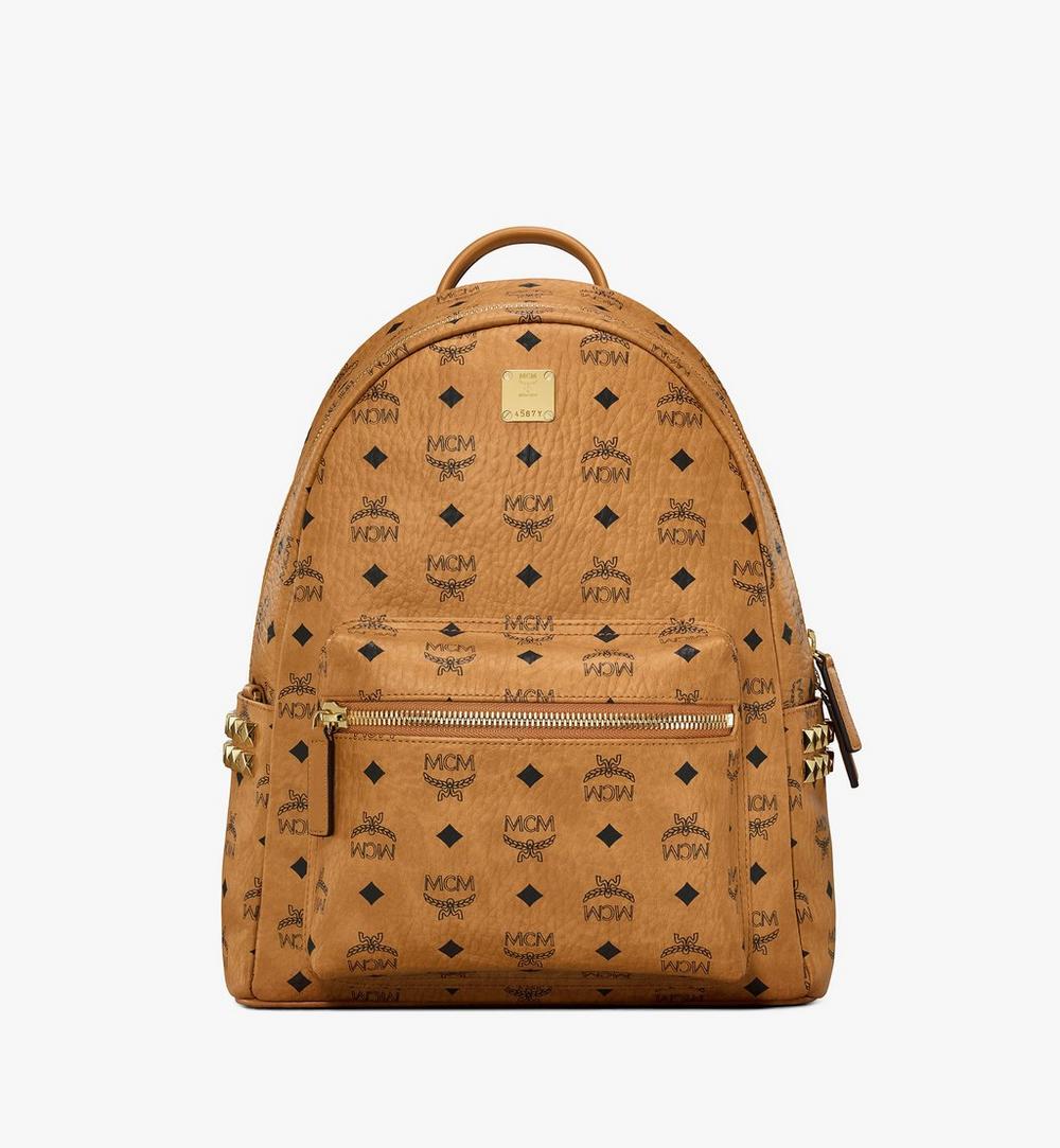MCM Stark Side Studs Backpack In Visetos