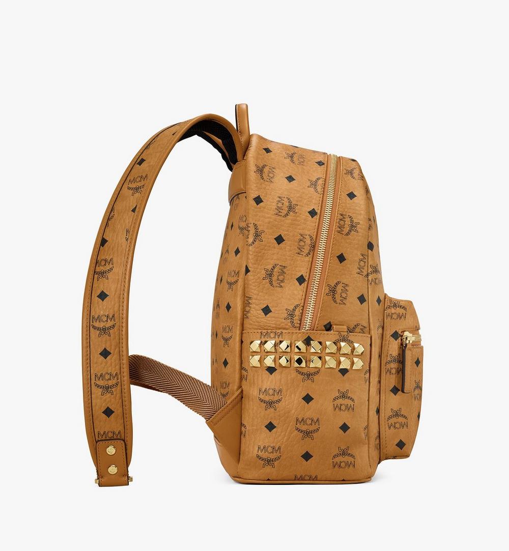 MCM Stark Side Studs Backpack In Visetos