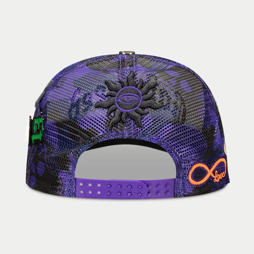 Godspeed Forever Camo Trucker Hat (Grape)