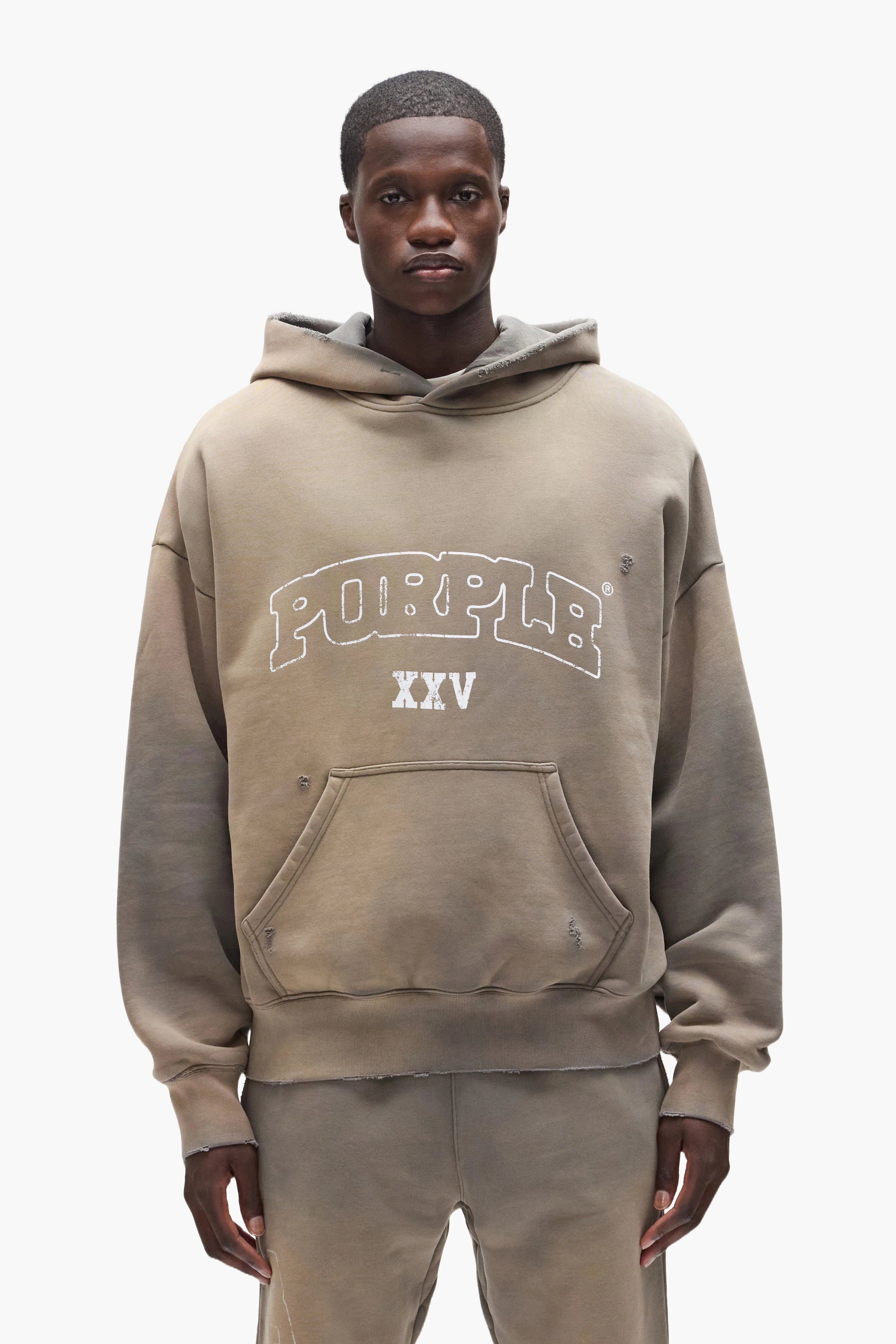 Purple Brand Slab Outline Hoodie