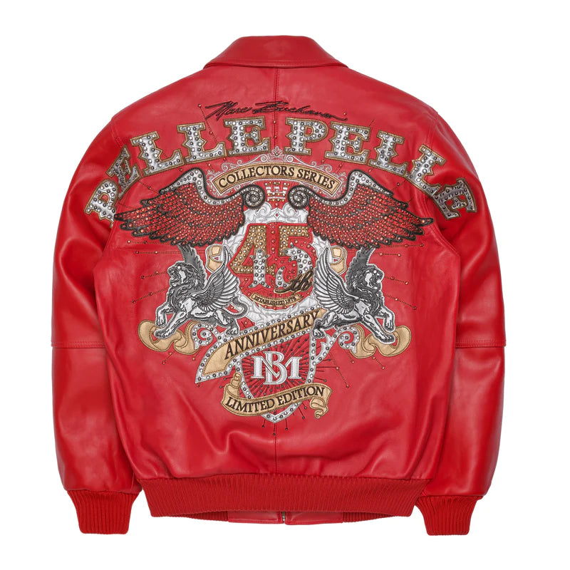 90s Pelle pelle 超希少　赤　レザーボンバージャケット Pelle Pelle Collectors Series Jacket