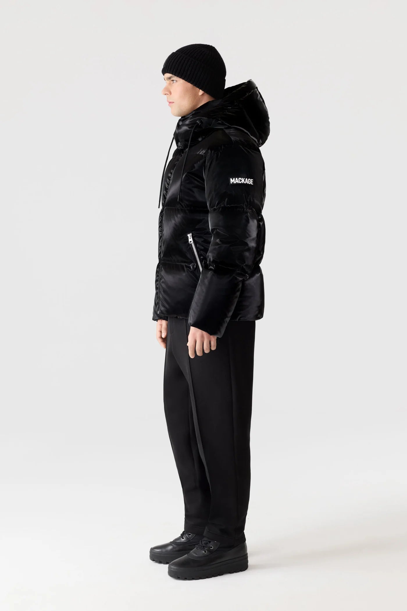 Mackage KENT-GLO High-Gloss Hooded Down Jacket